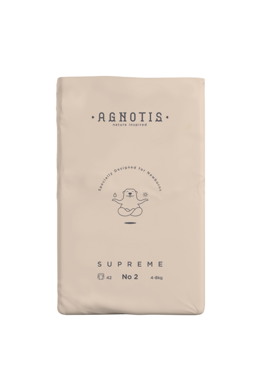 Scutece hipoalergenice Supreme Agnotis, mărimea nr. 2, 3-6 kg, 42 bucăți