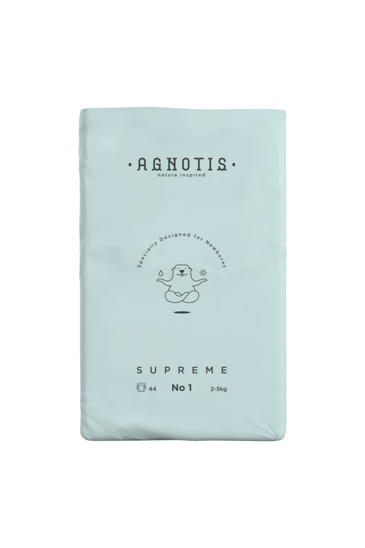 Scutece hipoalergenice Supreme Agnotis, mărimea nr. 1, 2-5 kg, 44 bucăți