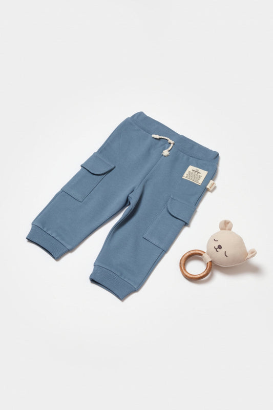 Pantaloni cu buzunare laterale, 100%bumbac organic